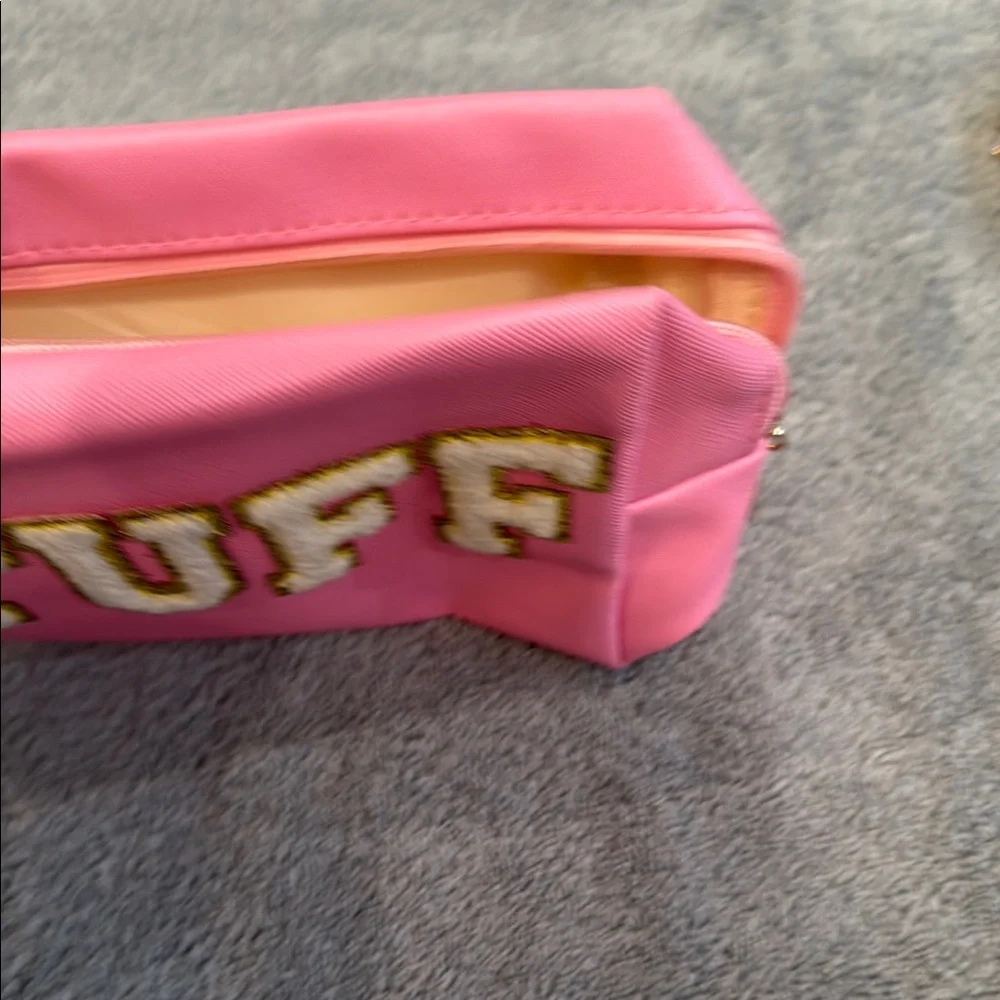 Pastel Lettered Makeup Bag - Pink, Lavender, Cream, Blue, Rose